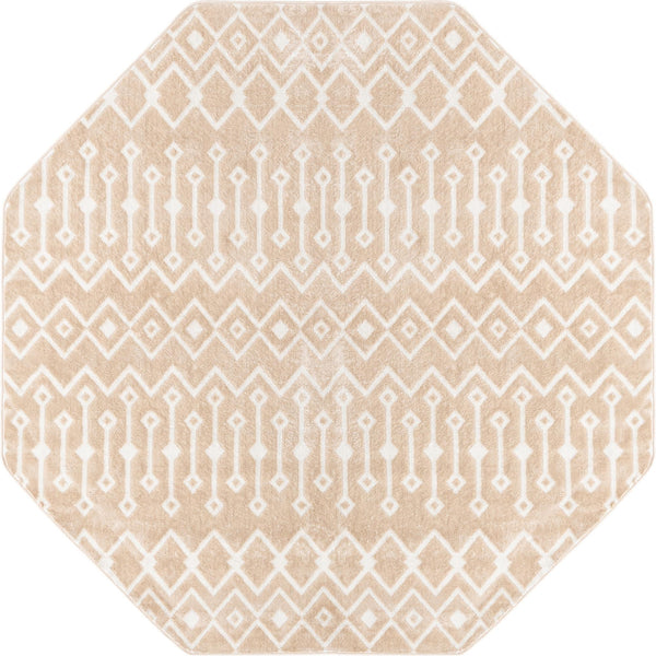 Marrakech Lattice Collection Area Rug - Essaouira (Sand) Octagon Sand  lifestyle 17