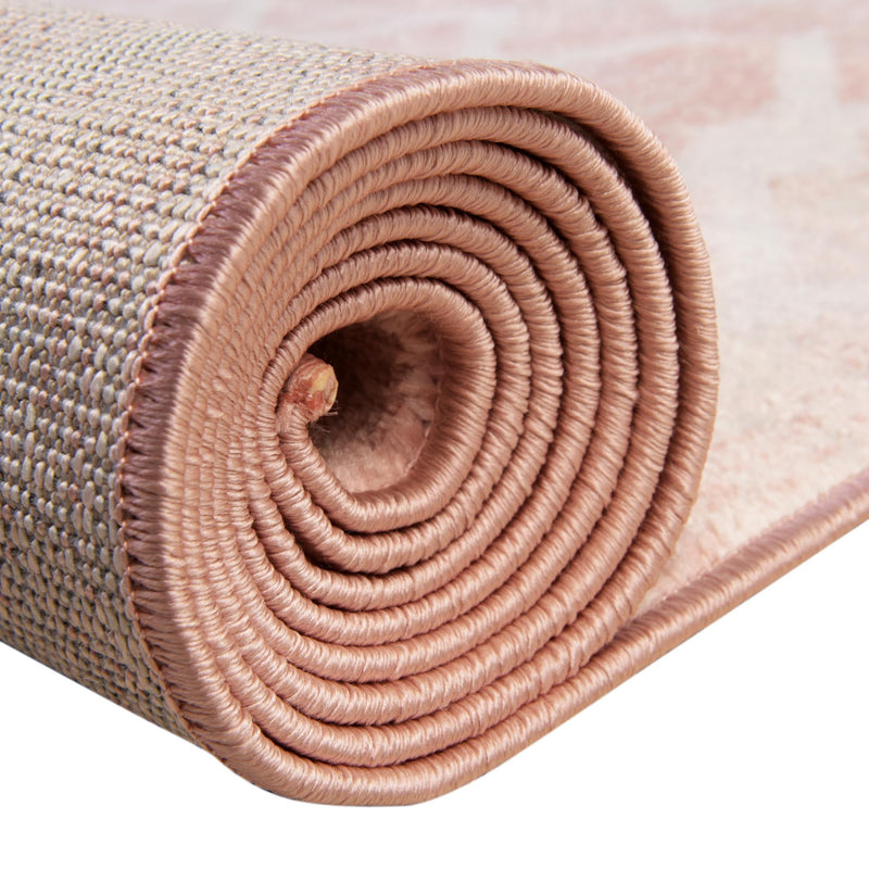 Marrakech Lattice Collection Area Rug - Essaouira (Dusty Rose) Oval Dusty Rose  lifestyle 69