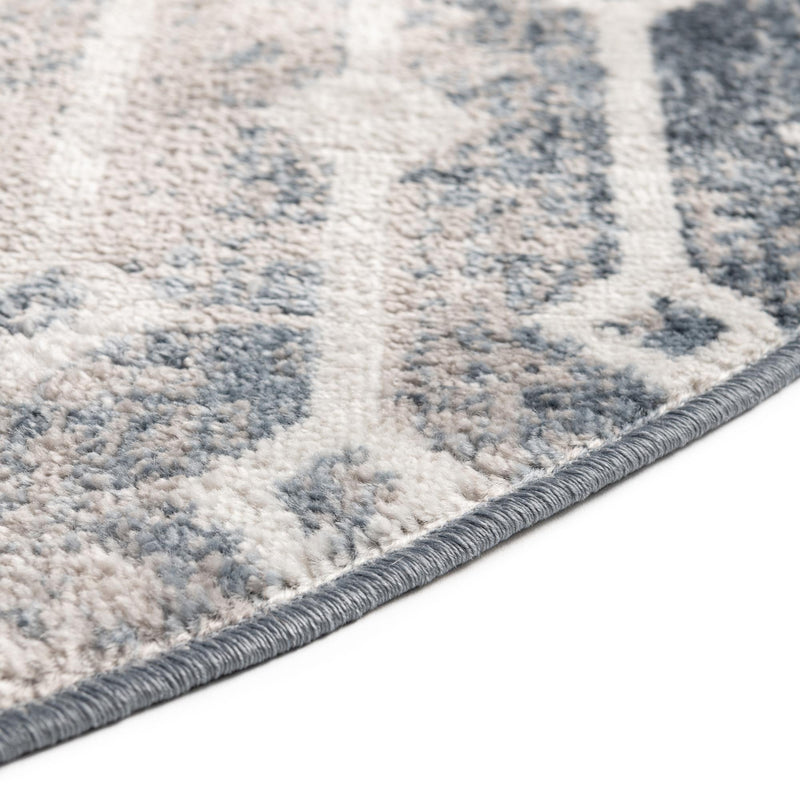 Marrakech Lattice Collection Area Rug - Essaouira (Vintage Blue) Oval Vintage Blue  lifestyle 51