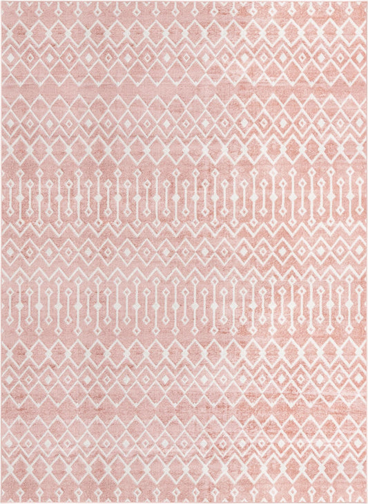 Marrakech Lattice Collection Area Rug - Essaouira (Pink) Rectangle Pink Main