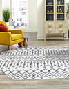 Marrakech Lattice Collection Area Rug - Essaouira (Coastal White) Octagon Coastal White  lifestyle 15
