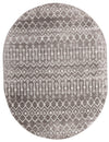 Marrakech Lattice Collection Area Rug - Essaouira (Stone Gray) Oval Stone Gray  lifestyle 2