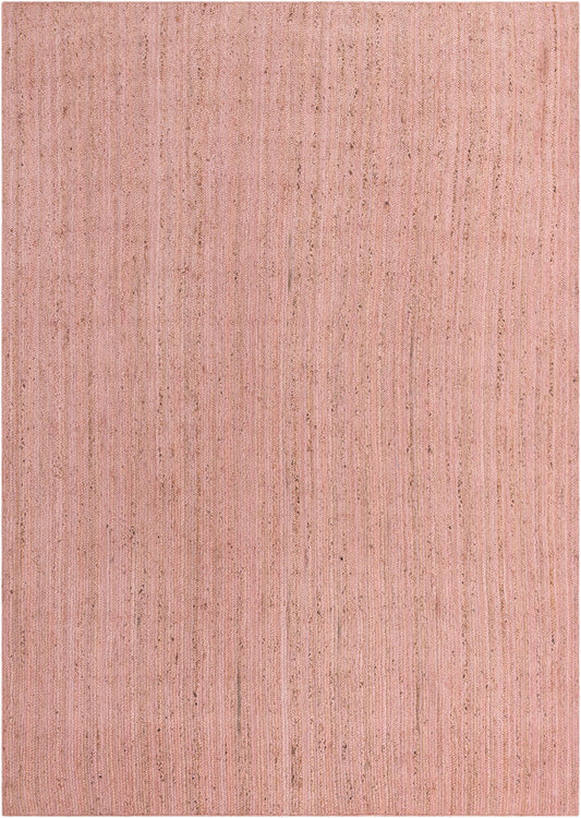 Woven Seaside Jute Collection Area Rug - Savannah (Light Pink) Rectangle Light Pink Main