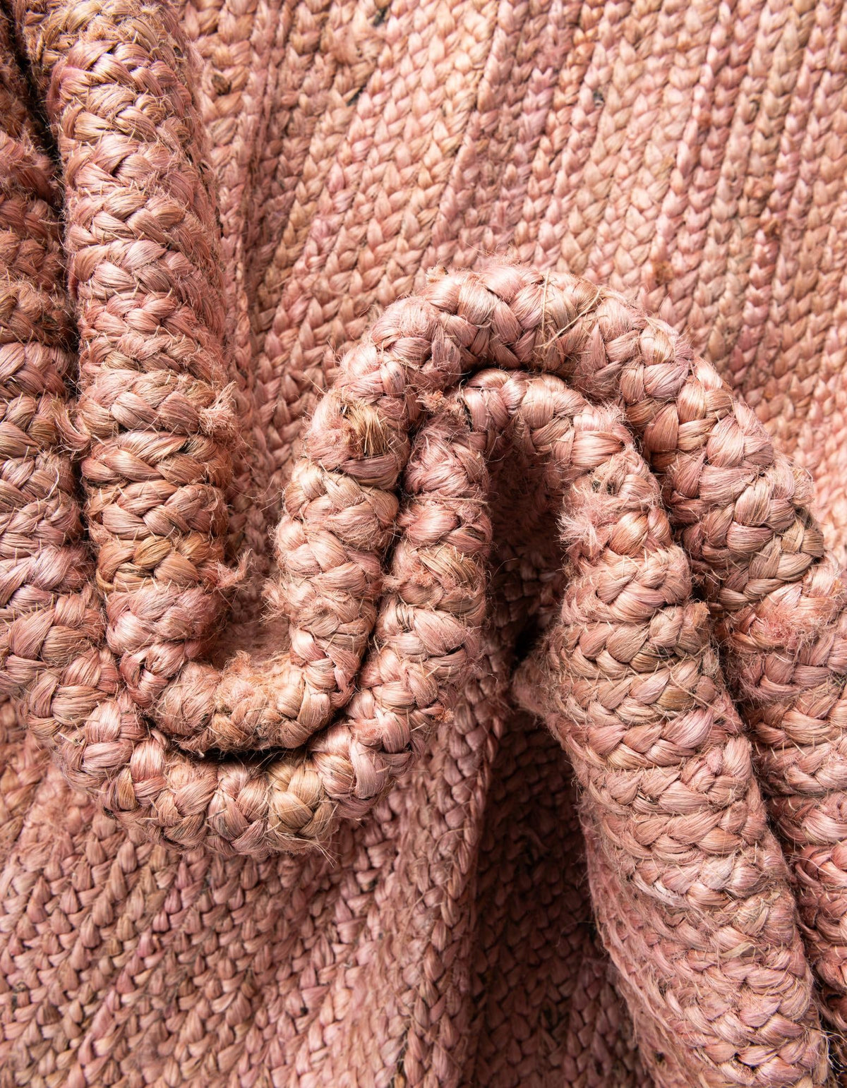 Woven Seaside Jute Collection Area Rug - Savannah (Light Pink) Rectangle Light Pink  lifestyle 15