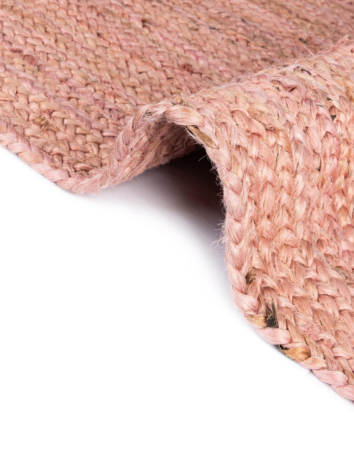 Woven Seaside Jute Collection Area Rug - Savannah (Light Pink) Rectangle Light Pink  lifestyle 17