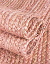 Woven Seaside Jute Collection Area Rug - Savannah (Light Pink) Rectangle Light Pink  lifestyle 20