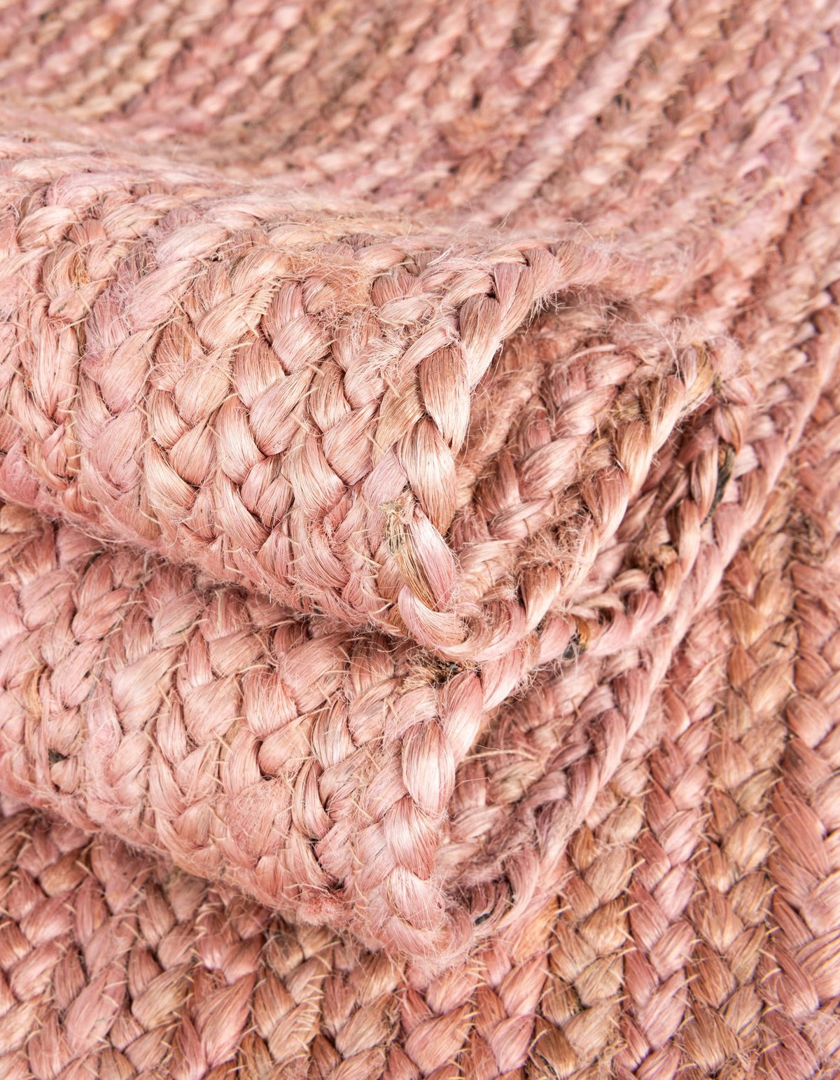 Woven Seaside Jute Collection Area Rug - Savannah (Light Pink) Rectangle Light Pink  lifestyle 20