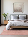 Woven Seaside Jute Collection Area Rug - Savannah (Light Pink) Square Light Pink  lifestyle 34