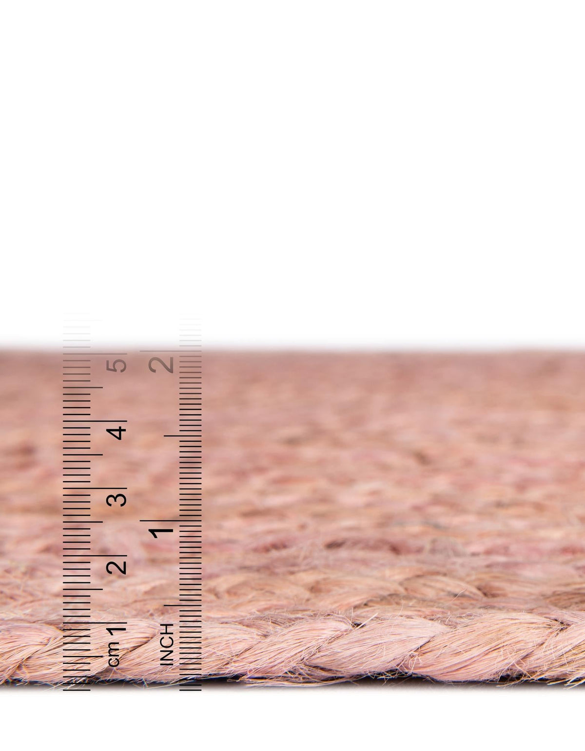 Woven Seaside Jute Collection Area Rug - Savannah (Light Pink) Round Light Pink  lifestyle 99