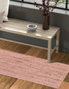 Woven Seaside Jute Collection Area Rug - Savannah (Light Pink) Runner Light Pink  lifestyle 73
