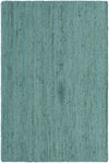 Woven Seaside Jute Collection Area Rug - Savannah (Turquoise) Rectangle Turquoise  lifestyle 3