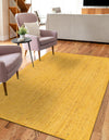 Woven Seaside Jute Collection Area Rug - Savannah (Yellow) Rectangle Yellow  lifestyle 7