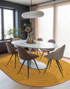Woven Seaside Jute Collection Area Rug - Savannah (Yellow) Oval Yellow  lifestyle 45