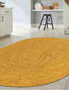 Woven Seaside Jute Collection Area Rug - Savannah (Yellow) Oval Yellow  lifestyle 61