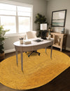 Woven Seaside Jute Collection Area Rug - Savannah (Yellow) Oval Yellow  lifestyle 65