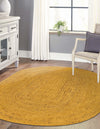 Woven Seaside Jute Collection Area Rug - Savannah (Yellow) Oval Yellow  lifestyle 69