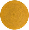 Woven Seaside Jute Collection Area Rug - Savannah (Yellow) Round Yellow  lifestyle 26