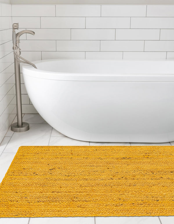 Woven Seaside Jute Collection Area Rug - Savannah (Yellow) Runner Yellow  lifestyle 55