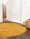 Caribbean Cove Collection Area Rug -  Lucia Round Yellow  lifestyle 33