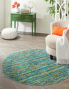Caribbean Cove Collection Area Rug -  Lucia Round Aqua  lifestyle 40