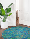 Caribbean Cove Collection Area Rug -  Lucia Round Navy Blue  lifestyle 28