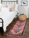 Heritage Elegance Collection Area Rug -  Winterthur (Pink) Runner Pink  lifestyle 14