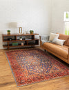 Heritage Elegance Collection Area Rug -  Hearst Rectangle Navy Blue  lifestyle 2
