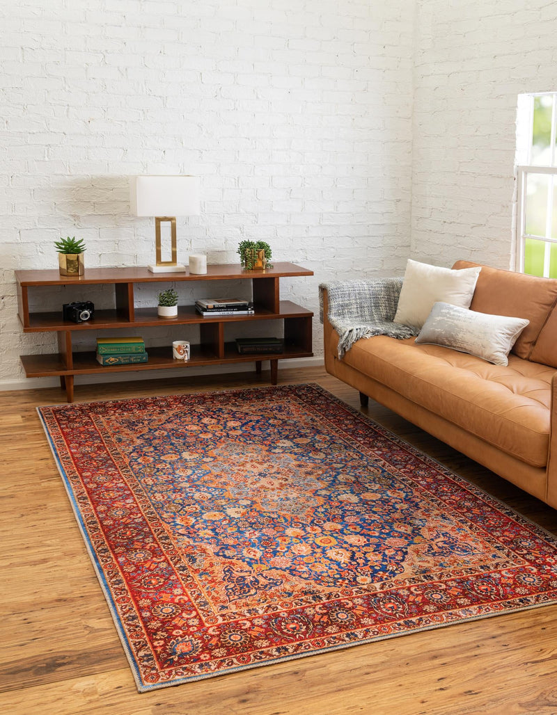 Heritage Elegance Collection Area Rug -  Hearst Rectangle Navy Blue  lifestyle 2