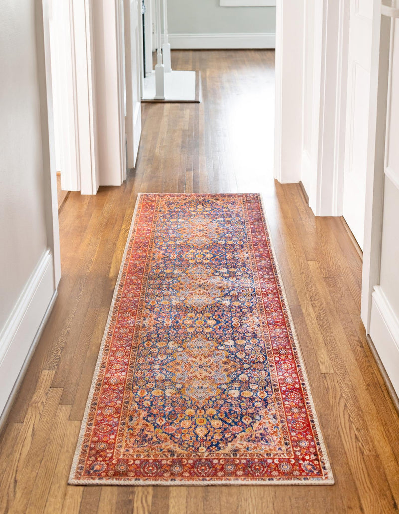 Heritage Elegance Collection Area Rug -  Hearst Runner Navy Blue  lifestyle 19
