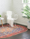 Heritage Elegance Collection Area Rug -  Hearst Oval Navy Blue  lifestyle 21