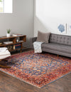 Heritage Elegance Collection Area Rug -  Hearst Square Navy Blue  lifestyle 23
