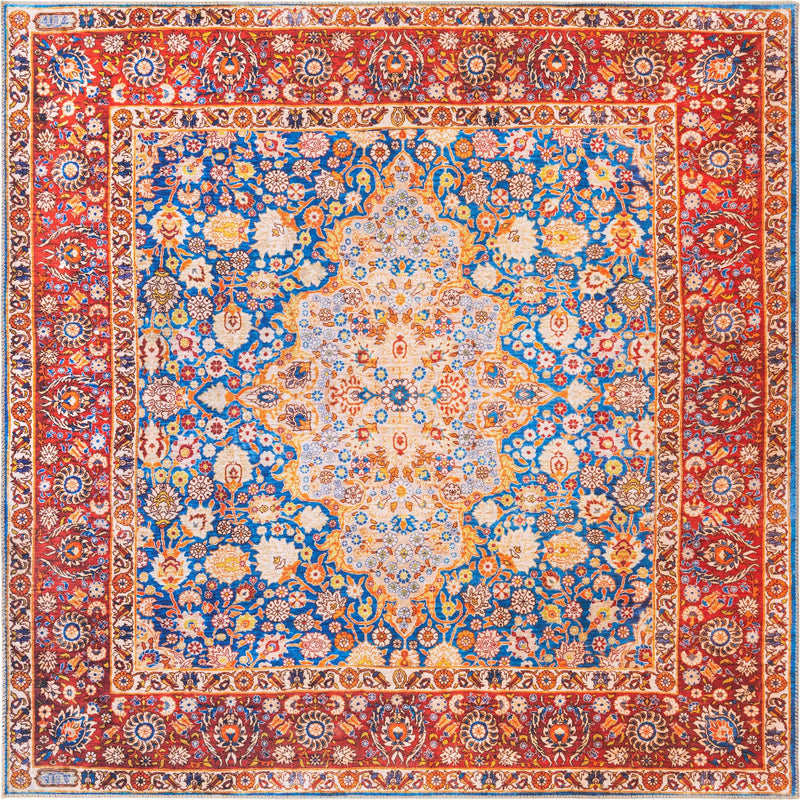 Heritage Elegance Collection Area Rug -  Hearst Square Navy Blue  lifestyle 13