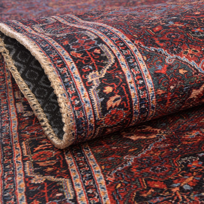 Heritage Elegance Collection Area Rug -  Schonbrunn Rectangle Burgundy  lifestyle 5