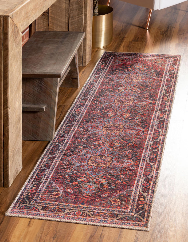 Heritage Elegance Collection Area Rug -  Schonbrunn Runner Burgundy  lifestyle 20