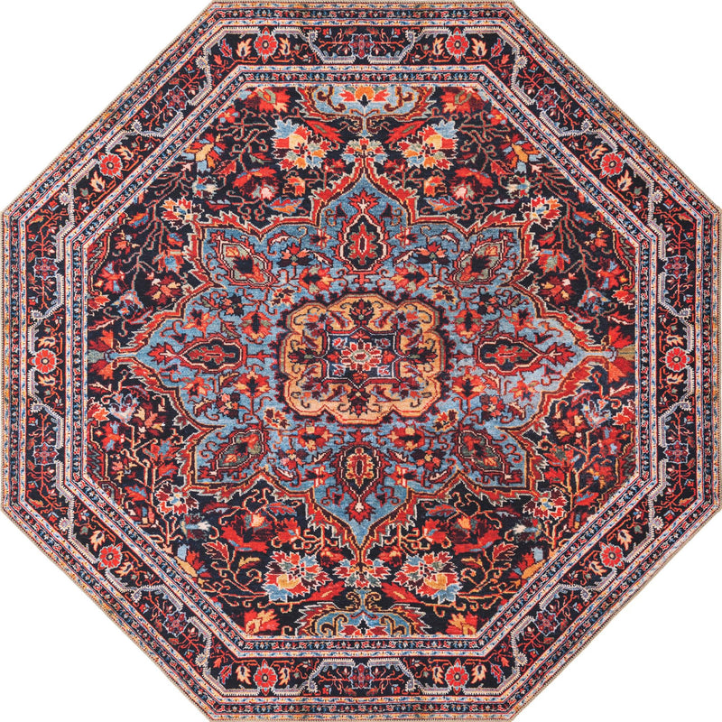 Heritage Elegance Collection Area Rug -  Schonbrunn Octagon Burgundy  lifestyle 24