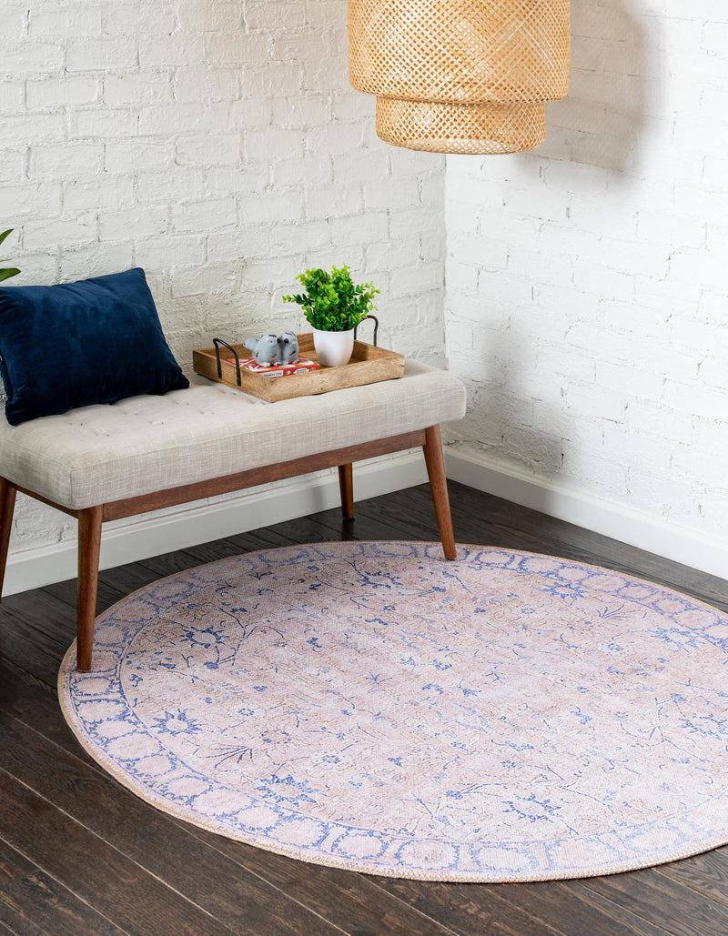 Heritage Elegance Collection Area Rug -  Nijo Round Beige  lifestyle 20