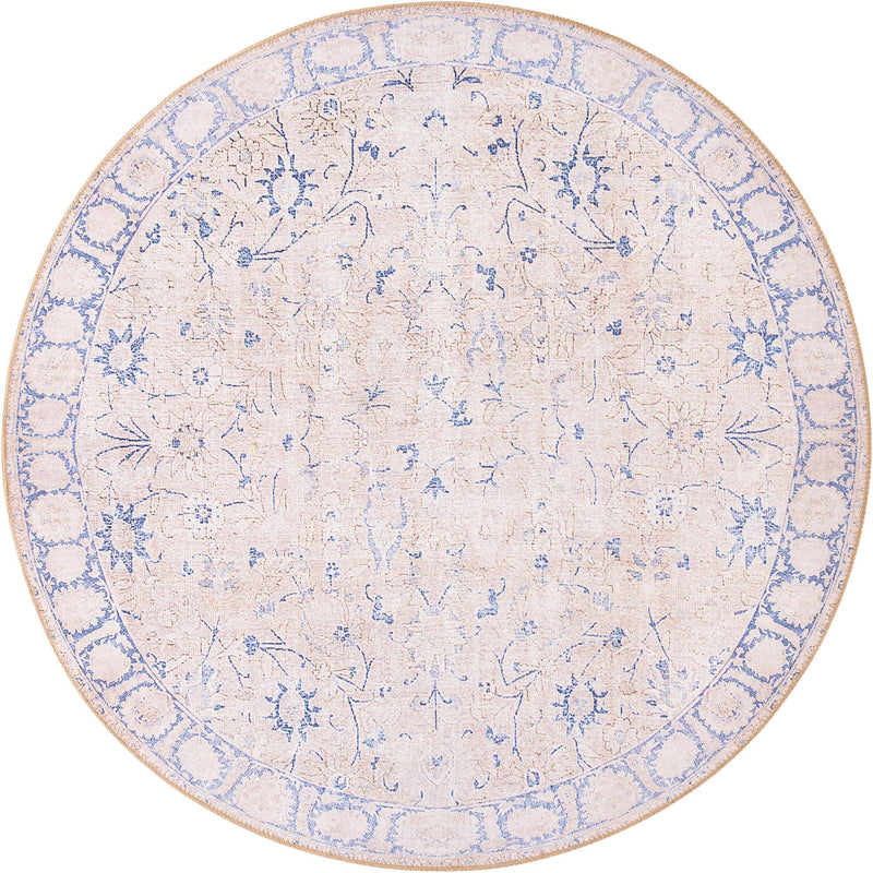 Heritage Elegance Collection Area Rug -  Nijo Round Beige  lifestyle 10