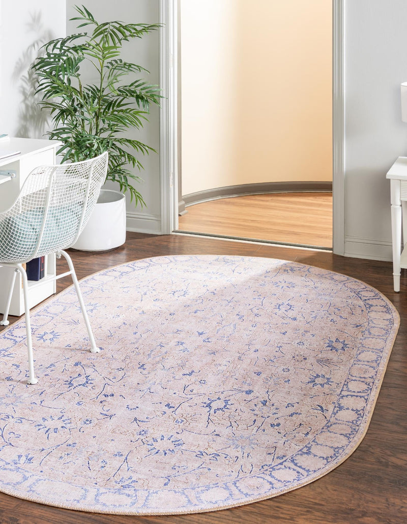 Heritage Elegance Collection Area Rug -  Nijo Oval Beige  lifestyle 16