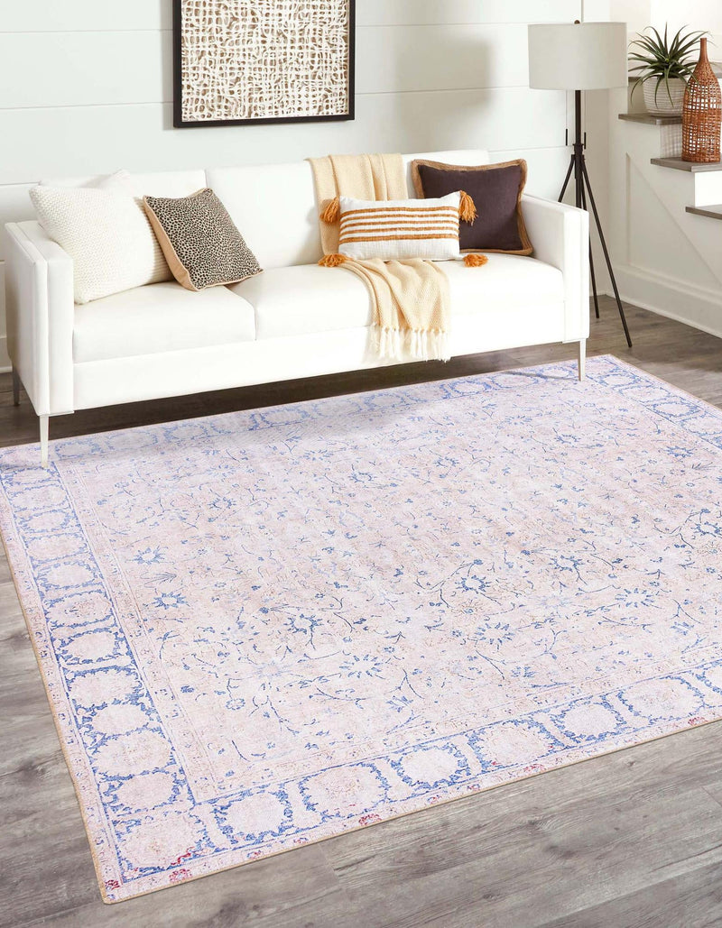 Heritage Elegance Collection Area Rug -  Nijo Square Beige  lifestyle 18