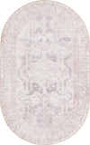 Heritage Elegance Collection Area Rug -  Charlottenburg Oval Gray  lifestyle 48
