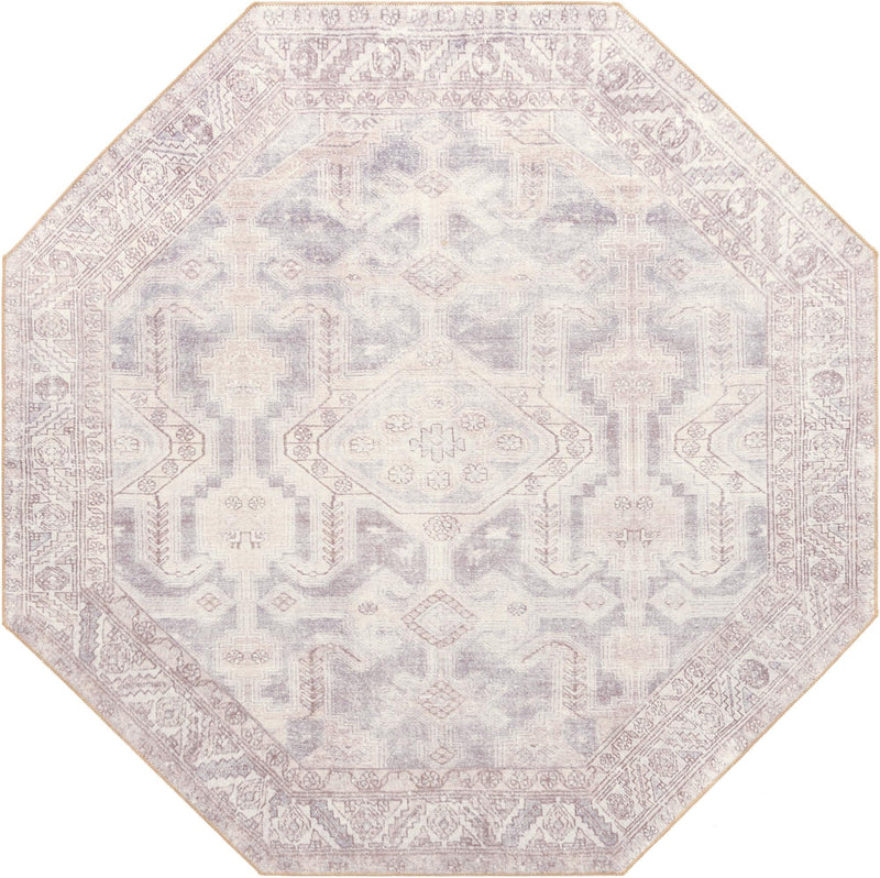 Heritage Elegance Collection Area Rug -  Charlottenburg Octagon Gray  lifestyle 45