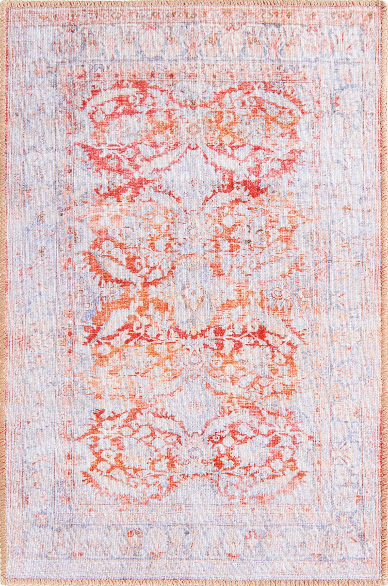 Heritage Elegance Collection Area Rug -  Miramar Rectangle Rust Red  lifestyle 5