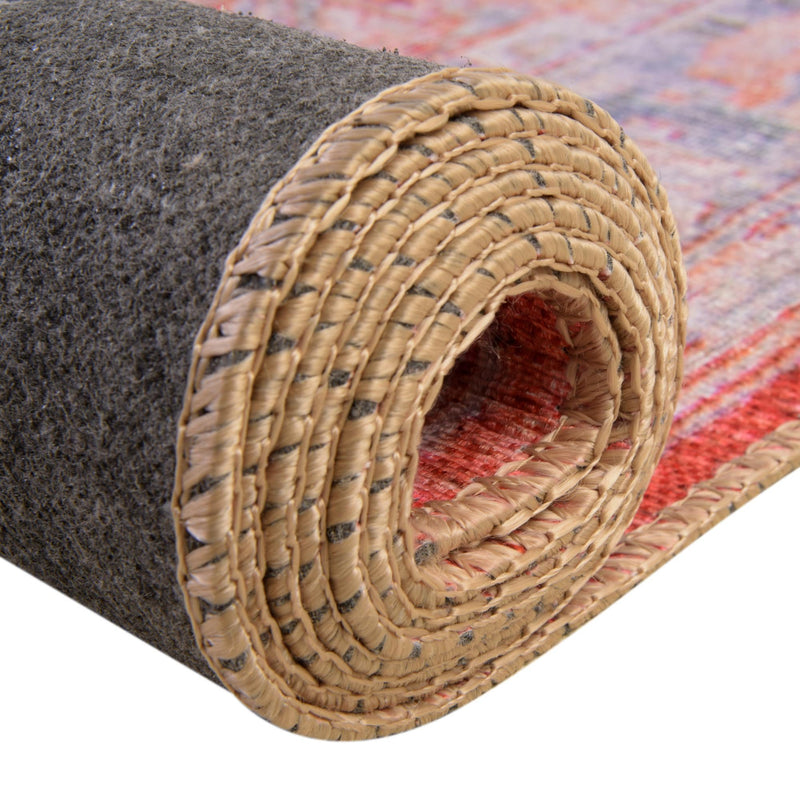 Heritage Elegance Collection Area Rug -  Miramar Rectangle Rust Red  lifestyle 48