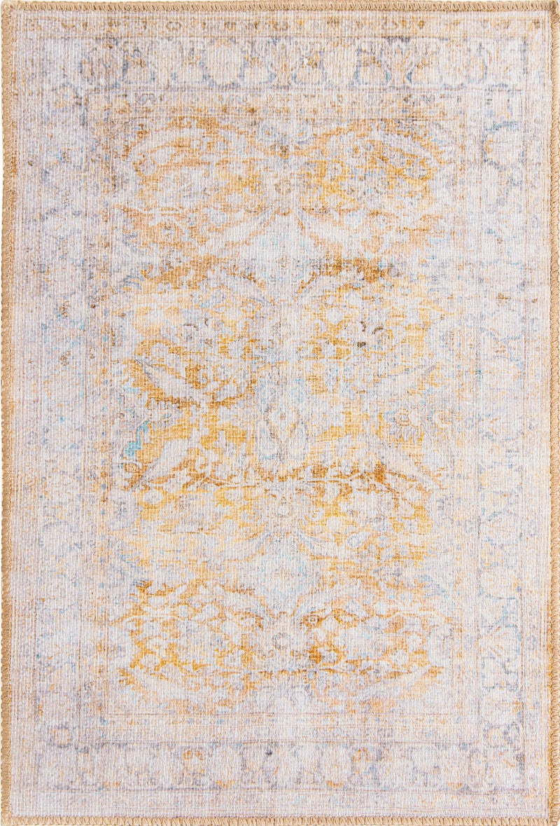 Heritage Elegance Collection Area Rug -  Miramar Rectangle Yellow Main
