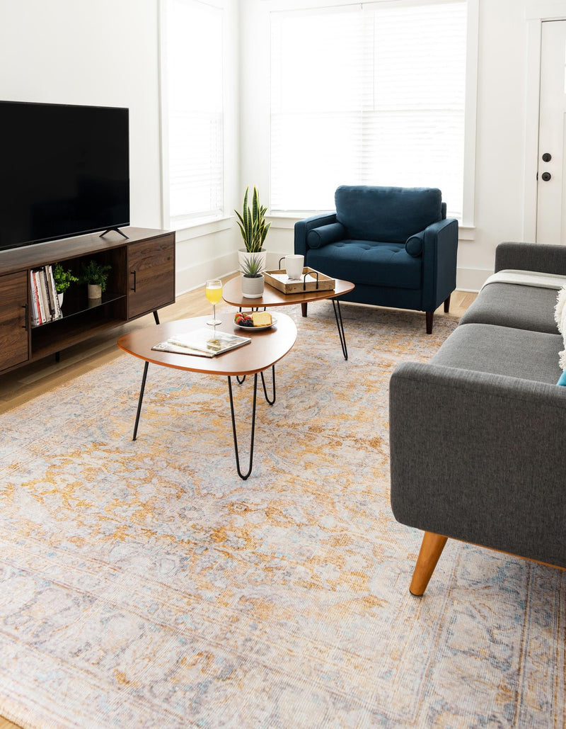 Heritage Elegance Collection Area Rug -  Miramar Rectangle Yellow  lifestyle 13