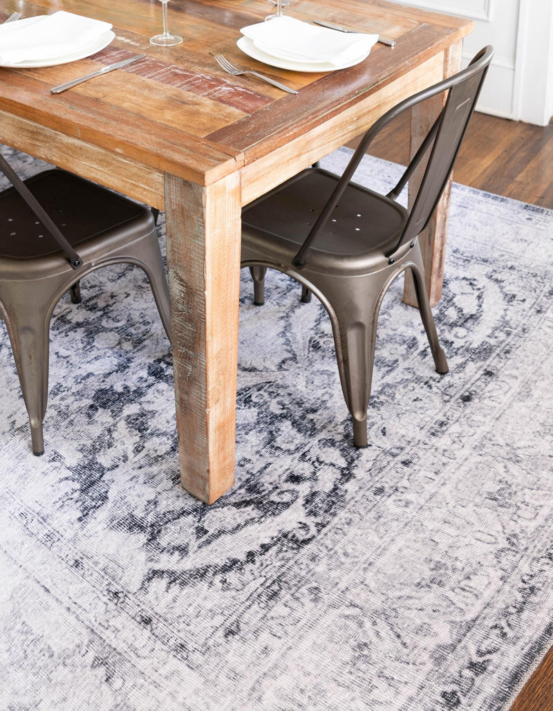 Heritage Elegance Collection Area Rug -  Miramar Rectangle Charcoal  lifestyle 15