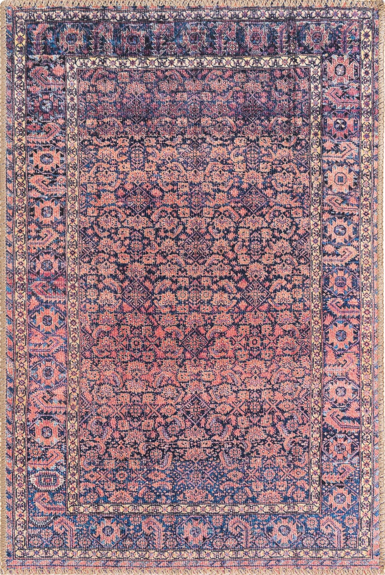 Heritage Elegance Collection Area Rug -  Eltham Rectangle Navy Blue Main
