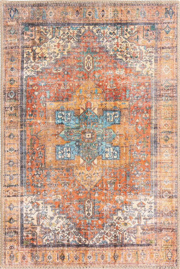 Heritage Elegance Collection Area Rug -  Windsor (Rust Red) Rectangle Rust Red  lifestyle 2