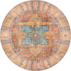 Heritage Elegance Collection Area Rug -  Windsor (Rust Red) Round Rust Red  lifestyle 17