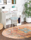 Heritage Elegance Collection Area Rug -  Windsor (Rust Red) Oval Rust Red  lifestyle 28